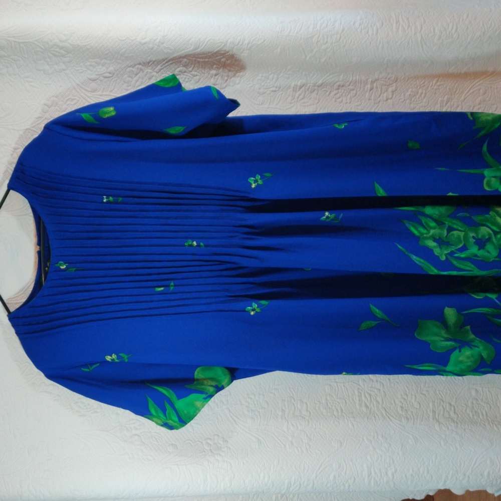 Main Street Classics Vintage Tropical Short Sleeve Maxi Floral 1988 Dress